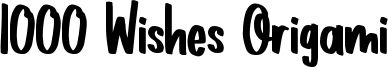 1000 Wishes Origami Font