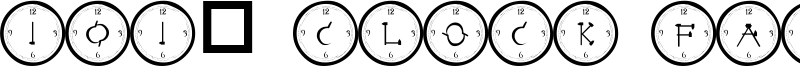 101! Clock Face Font