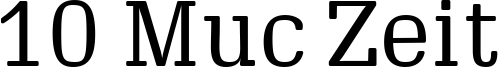 10 Muc Zeit Font