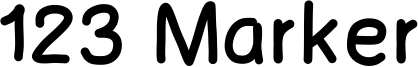 123 Marker Font