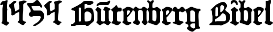 1454 Gutenberg Bibel Font