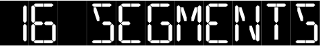 16 Segments Font