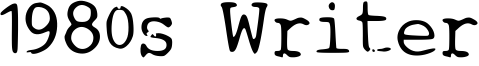 1980s Writer Font