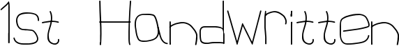1st Handwritten Font