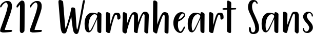 212 Warmheart Sans Font
