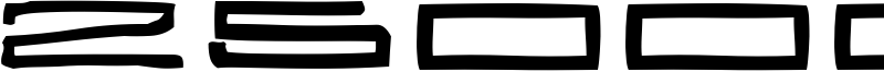 25000 Font