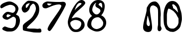 32768 NO Font