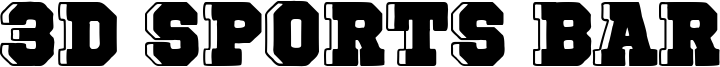 3D Sports Bar Font