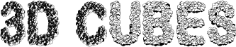 3D Cubes Font