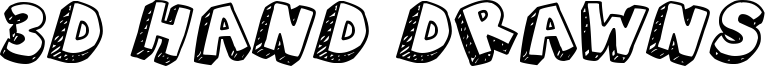 3D Hand Drawns Font