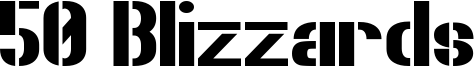 50 Blizzards Font