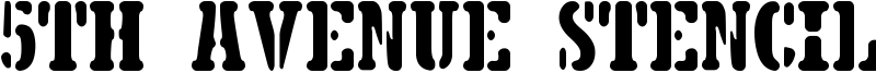 5th Avenue Stencil Font