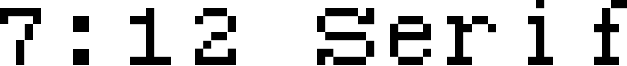 7:12 Serif Font