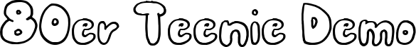 80er Teenie Demo Font