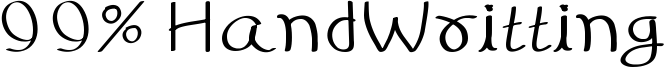 99% HandWritting Font