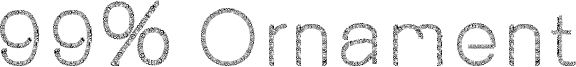 99% Ornament Font