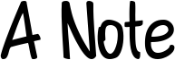 A Note Font