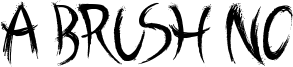A Brush No Font