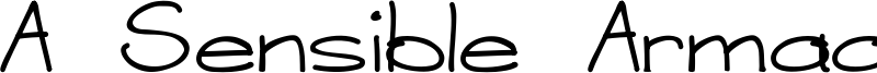 A Sensible Armadillo Font