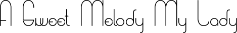 A Sweet Melody My Lady Font