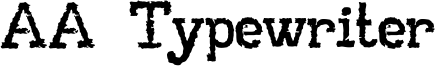 AA Typewriter Font