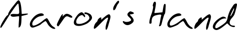 Aaron's Hand Font