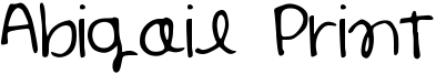 Abigail Print Font