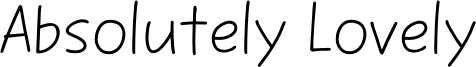 Absolutely Lovely Font