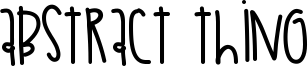 Abstract Thing Font