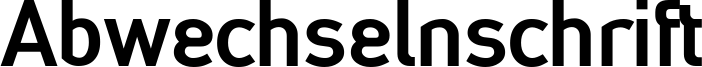 Abwechselnschrift Font