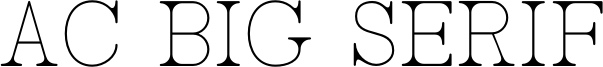 AC Big Serif Font