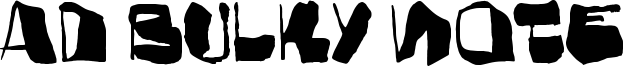 AD Bulky Note Font