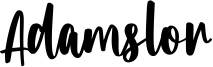 Adamslor Font