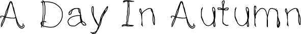 A Day In Autumn Font
