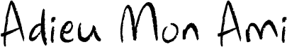 Adieu Mon Ami DEMO.otf
