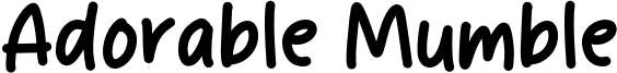 Adorable Mumble Font