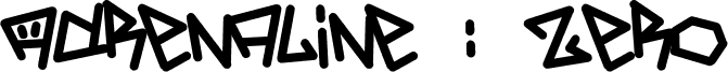 Adrenaline : Zero Font