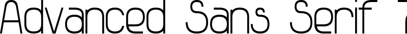 Advanced Sans Serif 7 Font
