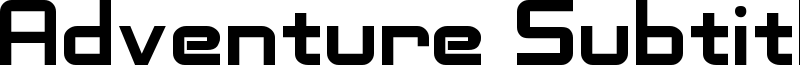 Adventure Subtitles Font