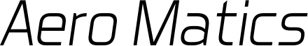 Aero Matics Light Italic.ttf