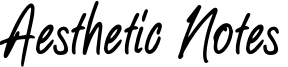 Aesthetic Notes Font