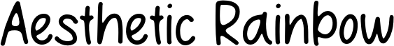 Aesthetic Rainbow Font