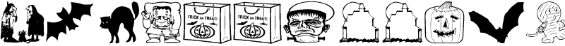 AEZ Halloween Dingbats Font