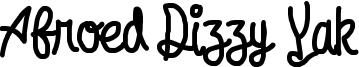 Afroed Dizzy Yak Font