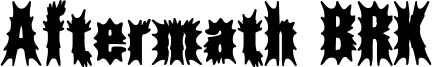 Aftermath BRK Font