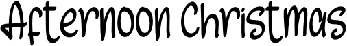 Afternoon Christmas Font