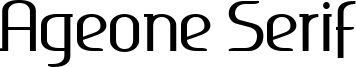 Ageone Serif Font