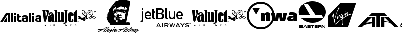 Airline Logos Past and Present Font