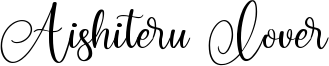 Aishiteru Lover Font