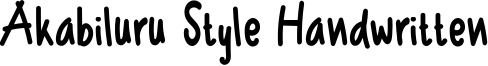 Akabiluru Style Handwritten Font